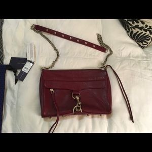 Rebecca Minkoff MAC crossbody in color Wine w/ SHW